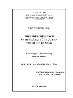 Thực hiện chính sách an sinh xã hội từ thực tiễn thành phố Đà Nẵng (LV thạc sĩ)