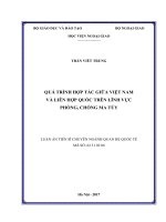 Quá trình hợp tác giữa việt nam và liên hợp quốc trên lĩnh vực phòng, chống ma túy 