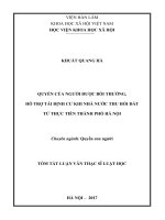 Quyền của người được bồi thường, hỗ trợ, tái định cư khi Nhà nước thu hồi đất từ thực tiễn thành phố Hà Nội (tt)