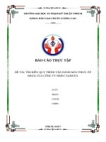 BÁO CÁO THỰC TẬP TẠI CÔNG TY NIDEC SANKYO Quá trình vận hành tháo lắp máy phun ép nhựa