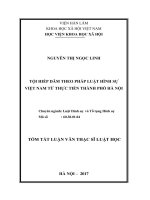 Tội hiếp dâm theo pháp luật hình sự Việt Nam từ thực tiến thành phố Hà Nội (tt)