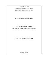 Áp dụng hình phạt từ thực tiễn tỉnh Bắc Giang (LV thạc sĩ)