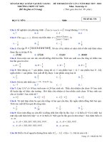 Đề thi khảo sát Toán 11 lần 1 năm học 2017 – 2018 trường THPT Tứ Sơn – Bắc Giang mã 356 