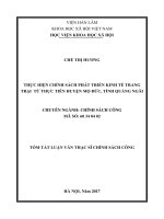 Thực hiện chính sách phát triển kinh tế trang trại từ thực tiễn huyện mộ đức, tỉnh quảng ngãi (tt) 