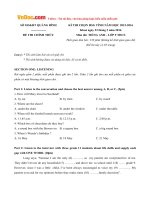 de thi chon hoc sinh gioi cap tinh mon tieng anh lop 9 so gd dt quang binh nam hoc 2015 2016