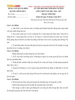 de thi hoc sinh gioi mon sinh hoc lop 11 so gddt quang binh nam hoc 2016 2017