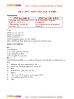 hoa hoc lop 8 bai tap viet cong thuc hoa hoc