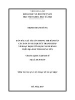 Bán đấu giá tài sản trong thi hành án các bản án giải quyết tranh chấp về hoạt động tín dụng ngân hàng trên địa bàn tỉnh Hưng Yên (tt)