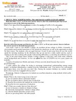 de thi khao sat chat luong lan 1 mon tieng anh lop 11 truong thpt han thuyen bac ninh nam 2015 2016