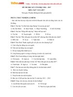 de thi hoc ki 2 mon ngu van lop 7 nam hoc 2016 2017