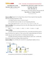 de khao sat chat luong lan 3 mon hoa lop 10 truong thpt luong tai 2 nam 2015 2016