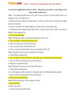 cau hoi trac nghiem lich su lop 11 bai 23 phong trao yeu nuoc va cach mang o viet nam tu dau xx den 1914