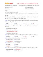 de thi hk2 mon hoa hoc lop 12 nam hoc 2016 2017