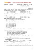 de thi giua ki 1 mon sinh hoc lop 12 truong thpt phan ngoc hien nam 2015 2016