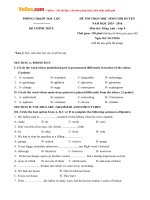 de thi chon hoc sinh gioi cap huyen mon tieng anh lop 9 phong gd dt hau loc thanh hoa nam hoc 2015 2016