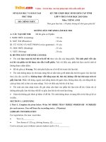 de thi chon hoc sinh gioi cap tinh mon tieng anh lop 9 tinh phu tho nam hoc 2015 2016