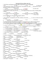 sự hòa hợp giữa chủ ngữ và động từ trong đề thi đại học cao đẳng