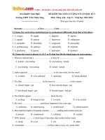 de kiem tra chat luong 8 tuan hoc ky 1 mon tieng anh lop 11 truong thpt tran nhan tong nam dinh nam hoc 2015 2016