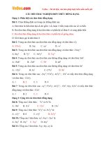 cau hoi trac nghiem chuyen de don thuc dong dang co dap an