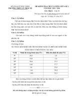 de kiem tra giua ki 1 mon dia ly lop 10 nam 2015 2016 truong thpt ly thai to