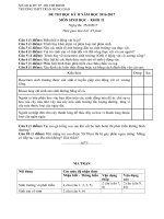 de thi hk2 mon sinh hoc lop 11 truong thpt tran hung dao tphcm nam 2016 2017