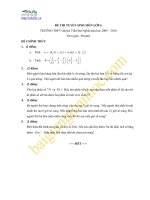 Đề tuyển sinh vào lớp 6 trường Trần Đại Nghĩa, từ năm 2009 đến 2011