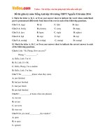 de thi giua ky mon tieng anh lop 10 truong thpt nguyen trai nam 2014