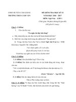 de thi hk2 mon ngu van lop 8 truong thcs cam van hai duong nam 2016 2017