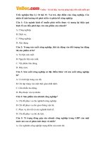 trac nghiem dia ly 10 bai 31 vai tro dac diem cua cong nghiep cac nhan to anh huong toi phat trien va phan bo cong nghiep