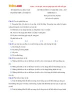 de thi hk2 mon sinh hoc lop 11 truong thpt ly thai to bac ninh nam hoc 2016 2017