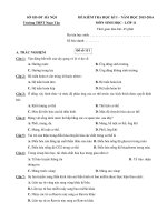 de thi hoc ki 1 mon sinh hoc lop 11 nam 2015 2016 truong thpt ngoc tao