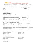 de kiem tra 1 tiet so 3 mon tieng anh lop 10 truong thpt truong chinh lam dong nam hoc 2014 2015