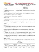 de thi hoc sinh gioi mon dia ly lop 11 tinh quang binh nam hoc 2016 2017