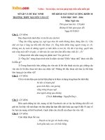 de thi kscl dau nam lop 10 mon van truong thpt nguyen van cu bac ninh nam 2014 2015