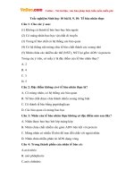 trac nghiem sinh hoc 10 bai 8 9 10 te bao nhan thuc