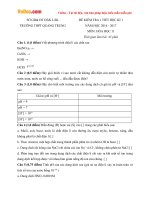 de kiem tra 1 tiet hk1 mon hoa hoc lop 11 truong thpt quang trung dak lak nam hoc 2016 2017