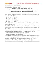 de thi hk1 mon hoa hoc lop 11 truong thpt my binh long an nam 2015 2016