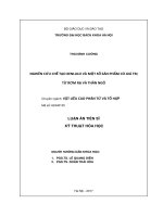 Nghiên cứu chế tạo xenlulo và một số sản phẩm có giá trị từ rơm rạ và thân ngô