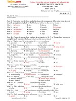 de thi giua hoc ki 1 mon tieng anh lop 11 truong thpt nguyen trai thai binh nam 2015 2016