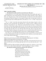 de thi kscl mon ngu van lop 11 lan 3 nam 2015 2016 truong thpt que vo 1 bac ninh