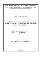 Nghiên cứu nhân tố liên kết các địa phương trong vùng ở việt nam trường hợp vùng đồng bằng sông cửu long (tt) 