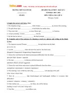 de kiem tra 45 phut hoc ky 2 mon tieng anh lop 11 truong thpt nguyen du nam hoc 2015 2016