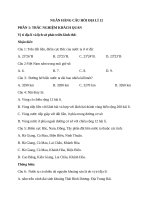 NGÂN HÀNG câu hỏi địa lí 12 
