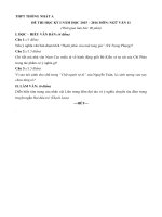 de thi hoc ki 1 mon ngu van lop 11 nam 2015 2015 truong thpt thong nhat a