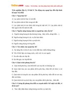 trac nghiem dia ly 10 bai 9 tac dong cua ngoai luc den dia hinh be mat trai dat