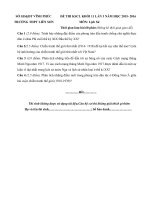 de thi kscl khoi 11 mon lich su lan 3 nam hoc 2015 2016 truong thpt lien son vinh phuc