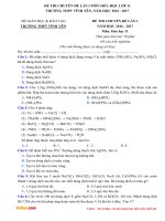 de thi chuyen de lan 1 mon hoa hoc lop 11 truong thpt vinh yen nam hoc 2016 2017