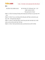 bo de thi hoc ki 2 mon lich su lop 9