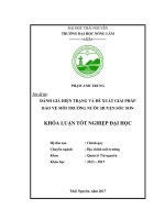 Đánh giá hiện trạng và đề xuất giải pháp bảo vệ môi trường nước huyện Sóc Sơn.