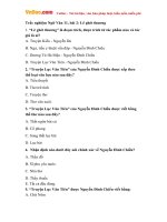 trac nghiem ngu van 11 bai 2 le ghet thuong